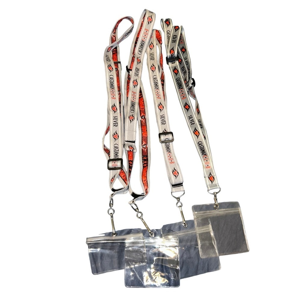 Lot of 4 Disney Cruise Line Castaway Club Lanyards (Silver)